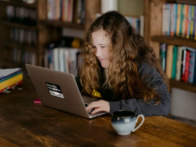 teen doing homework